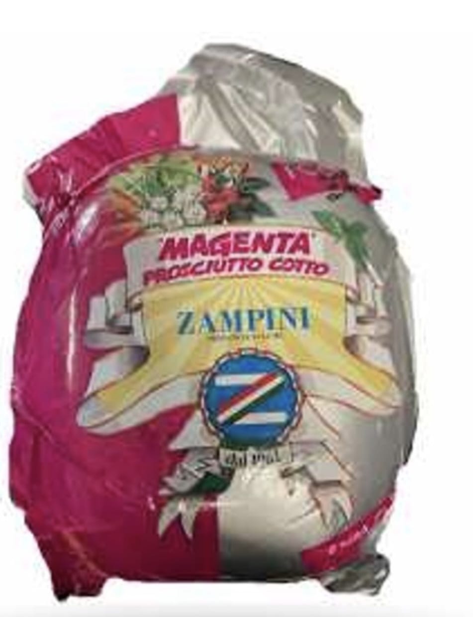 Prosciutto cotto Zampini - € 6,90 to kg - ολόκληρος - intero- 4,5 kg