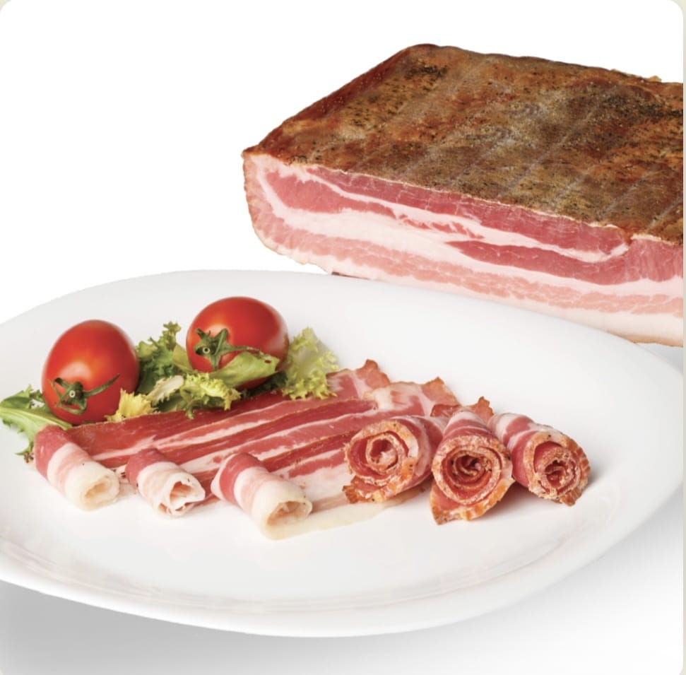 Pancetta affumicata - καπνιστí - € 11.80 to kg- ολόκληρος - 1,6 kg -