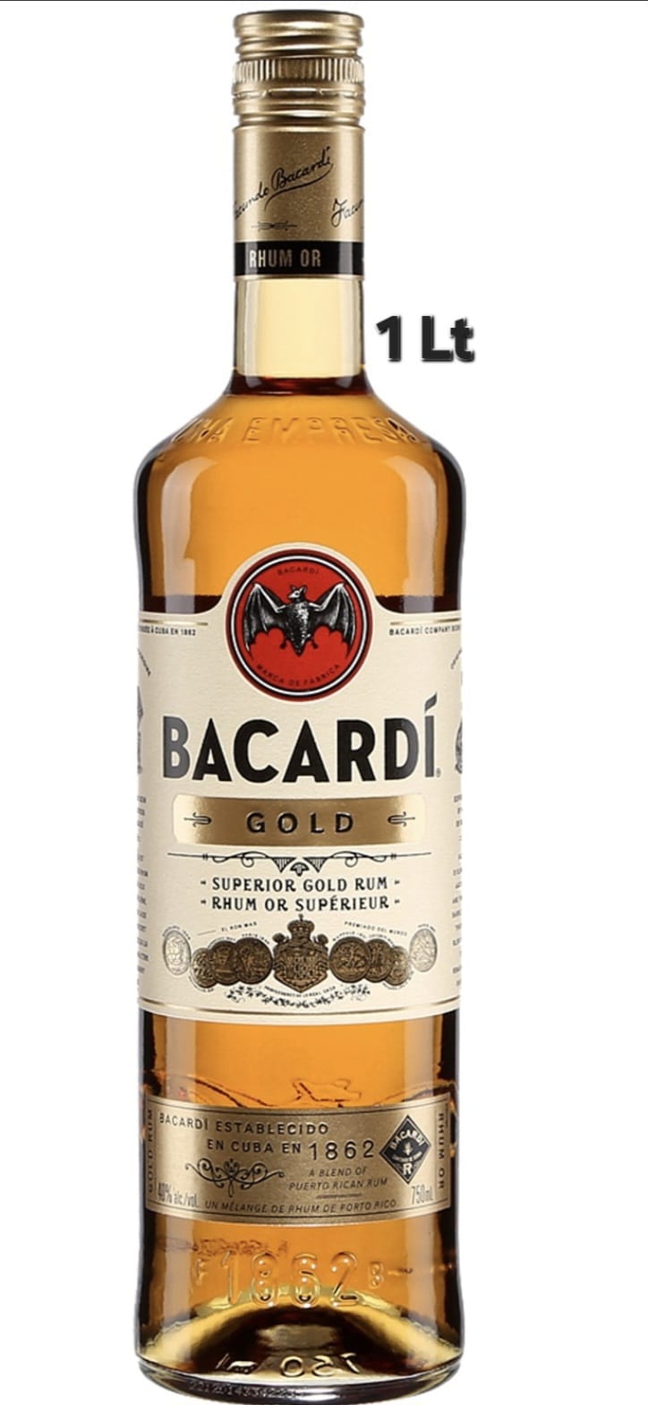 RUM BACARDI GOLD CL 100