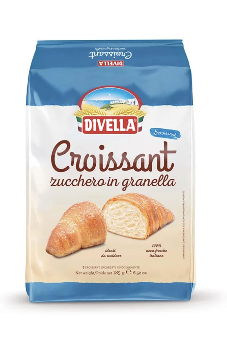 Divella Croissant zucchero -  κλασσικός 5 pz
