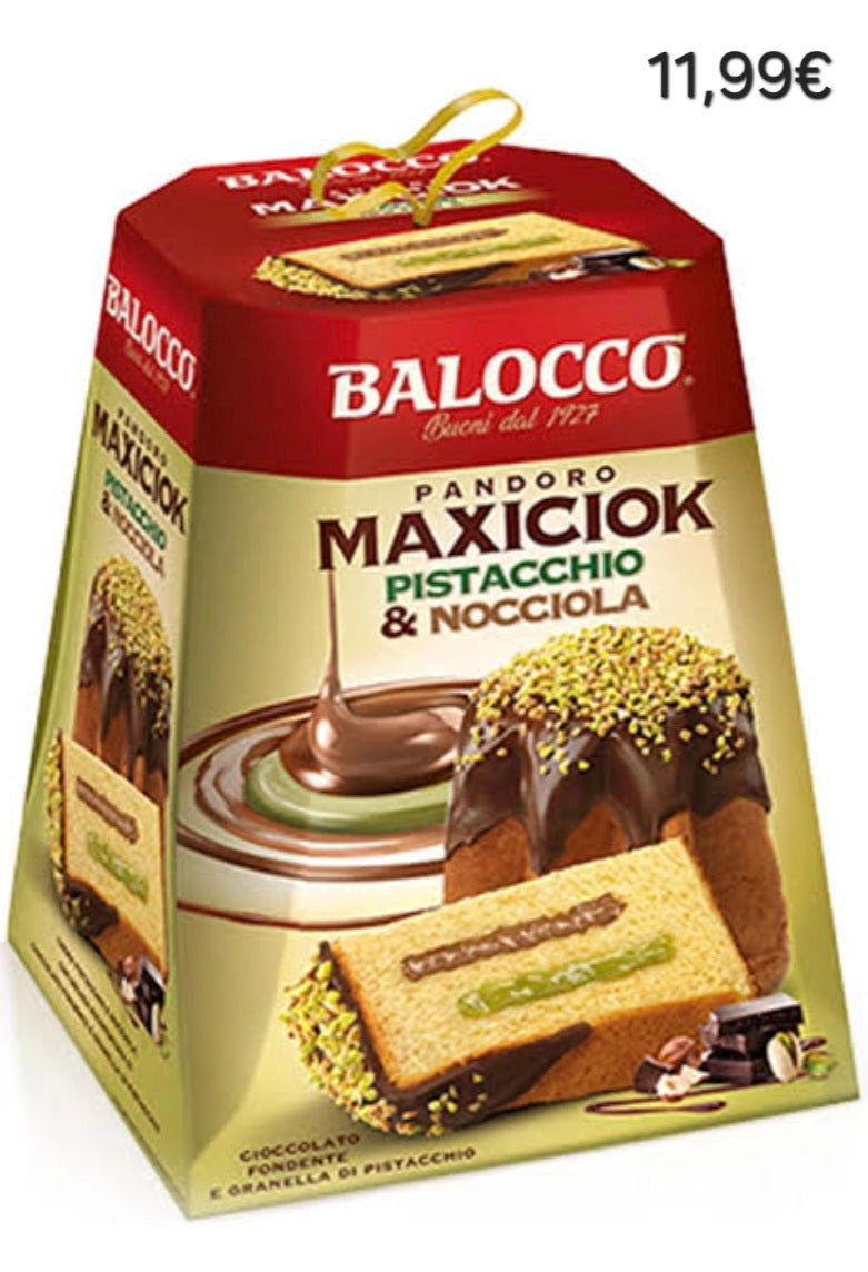 Pandoro Maxiciok Pistacchio e Nocciola